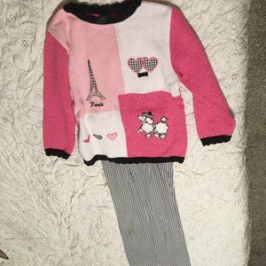 Girl's sweater long sleeve set